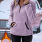 Half Zip Long Sleeve Fleece Lined Sweatshirt