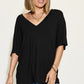Bamboo Vneck Drop Shoulder Tshirt