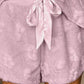 Plush Leopard Top and Shorts Lounge Set
