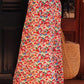 Slit Floral Midi Skirt