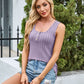 Ribbed Scoop Neck Wide Strap Tank