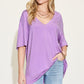 Bamboo Vneck Drop Shoulder Tshirt