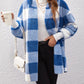 Plaid Hooded Sherpa Teddy Jacket