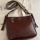 Faux Leather Adjustable Strap Crossbody Bag with Wallet
