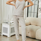 Fuzzy Vneck Cami and Pants Lounge Set