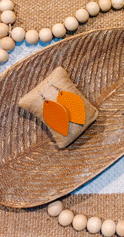 Mini Faux Leather Earrings