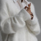 Fuzzy Button Long Sleeve Cardigan