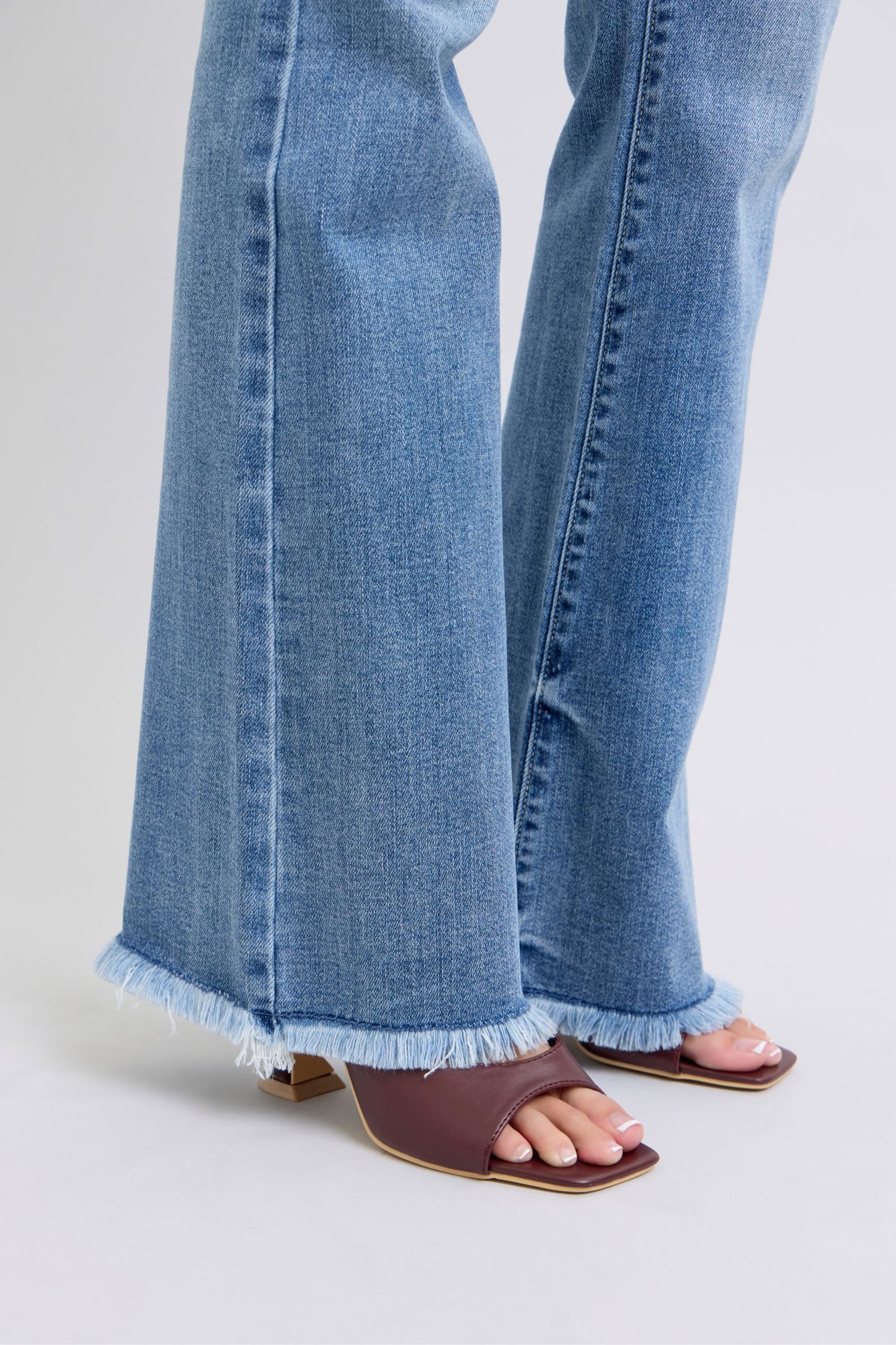 Judy Blue Raw Hem Bootcut Jeans
