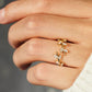 925 Sterling Silver Leaf Open Ring