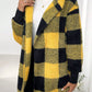 Plaid Hooded Sherpa Teddy Jacket