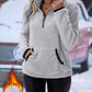 Half Zip Long Sleeve Fleece Lined Sweatshirt