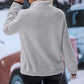 Half Zip Long Sleeve Fleece Lined Sweatshirt