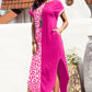 *APP EXCLUSIVE* Leopard Colorblock Maxi Dress
