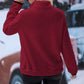 Half Zip Long Sleeve Fleece Lined Sweatshirt