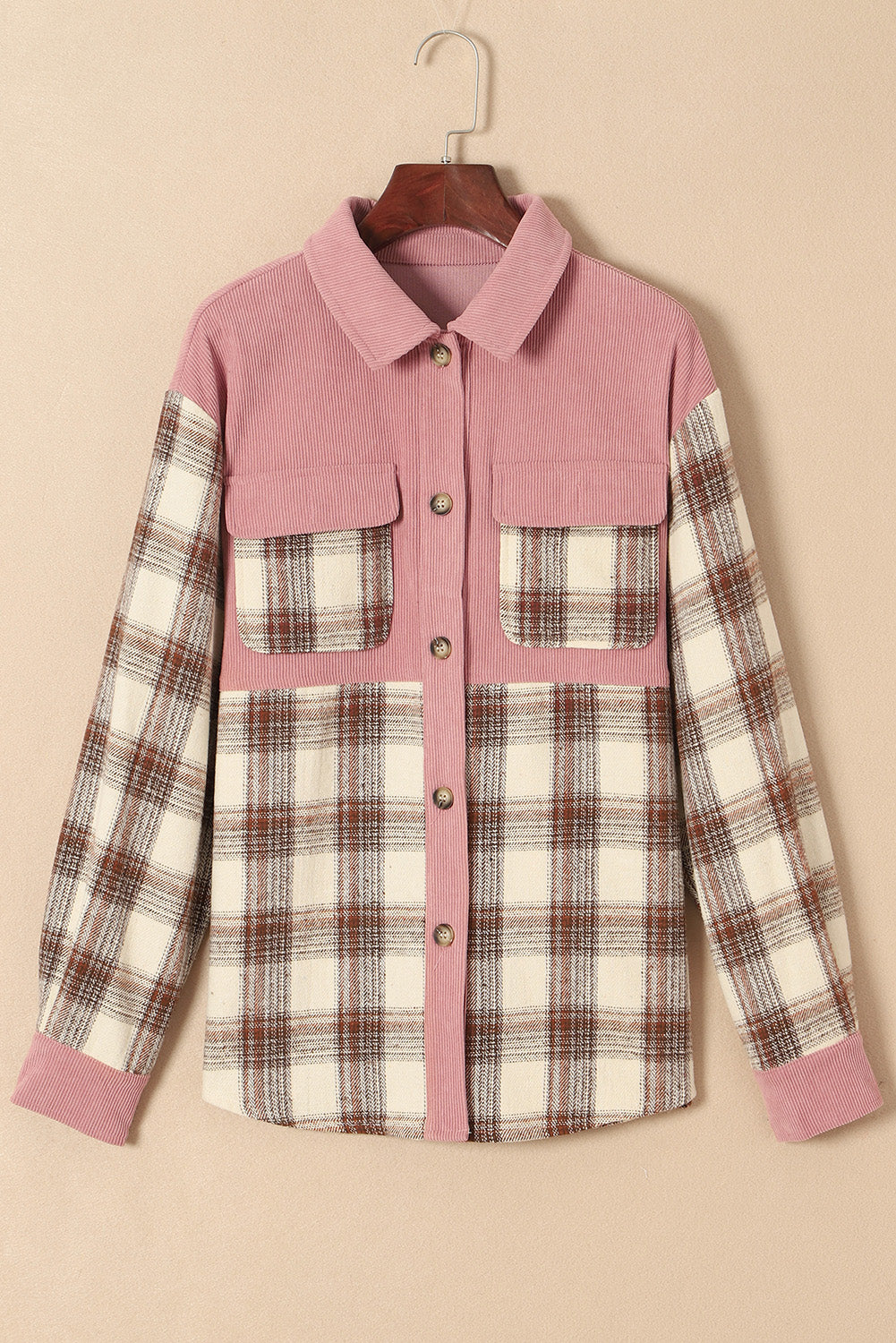 Pocketed Plaid Shacket Flannel