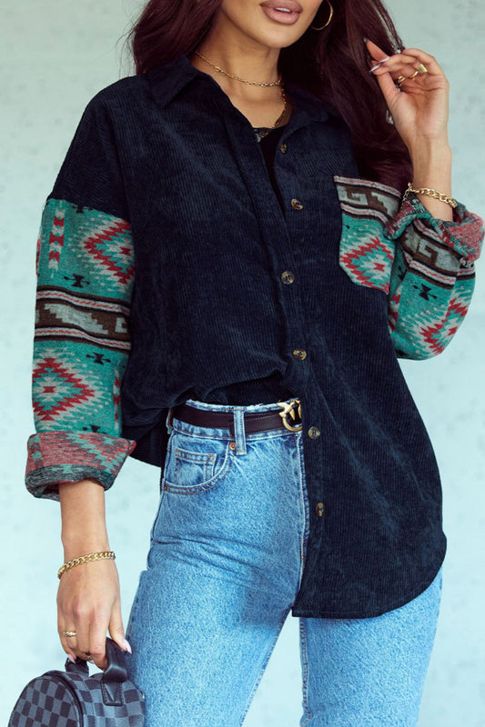 Aztec Collared Shacket