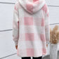 Plaid Hooded Sherpa Teddy Jacket