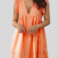 *App Exclusive* Ruffled Eyelet Deep V Dress