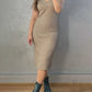 V-Neck Cami Dress and Cardigan Sweater Set