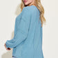 Ribbed Round Neck Long Sleeve T-Shirt