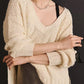 Vneck Dropped Shoulder Sweater