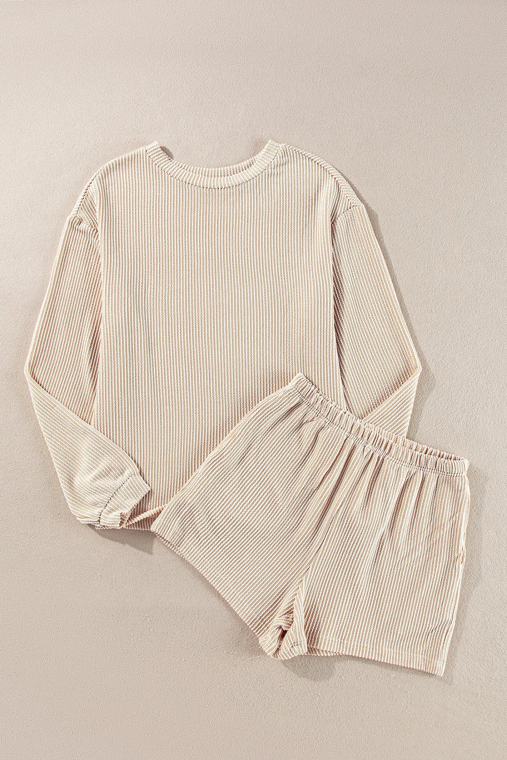 Textured Lounge Top and Shorts Set