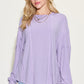 Ribbed Round Neck Long Sleeve T-Shirt