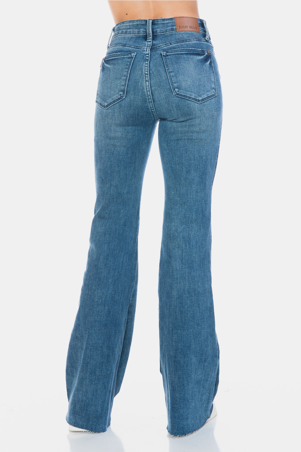 Judy Blue Tummy Control Raw Hem Flare Jeans