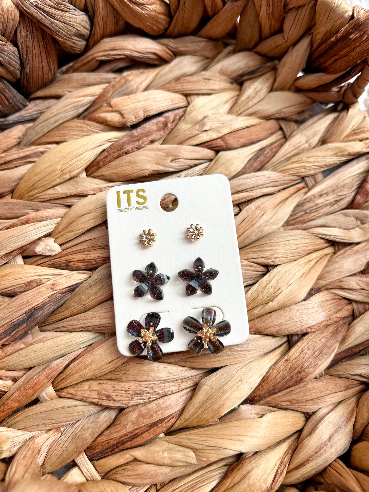 Trio Floral Stud Earrings