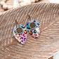 Iridescent Leopard Teardrop Earrings
