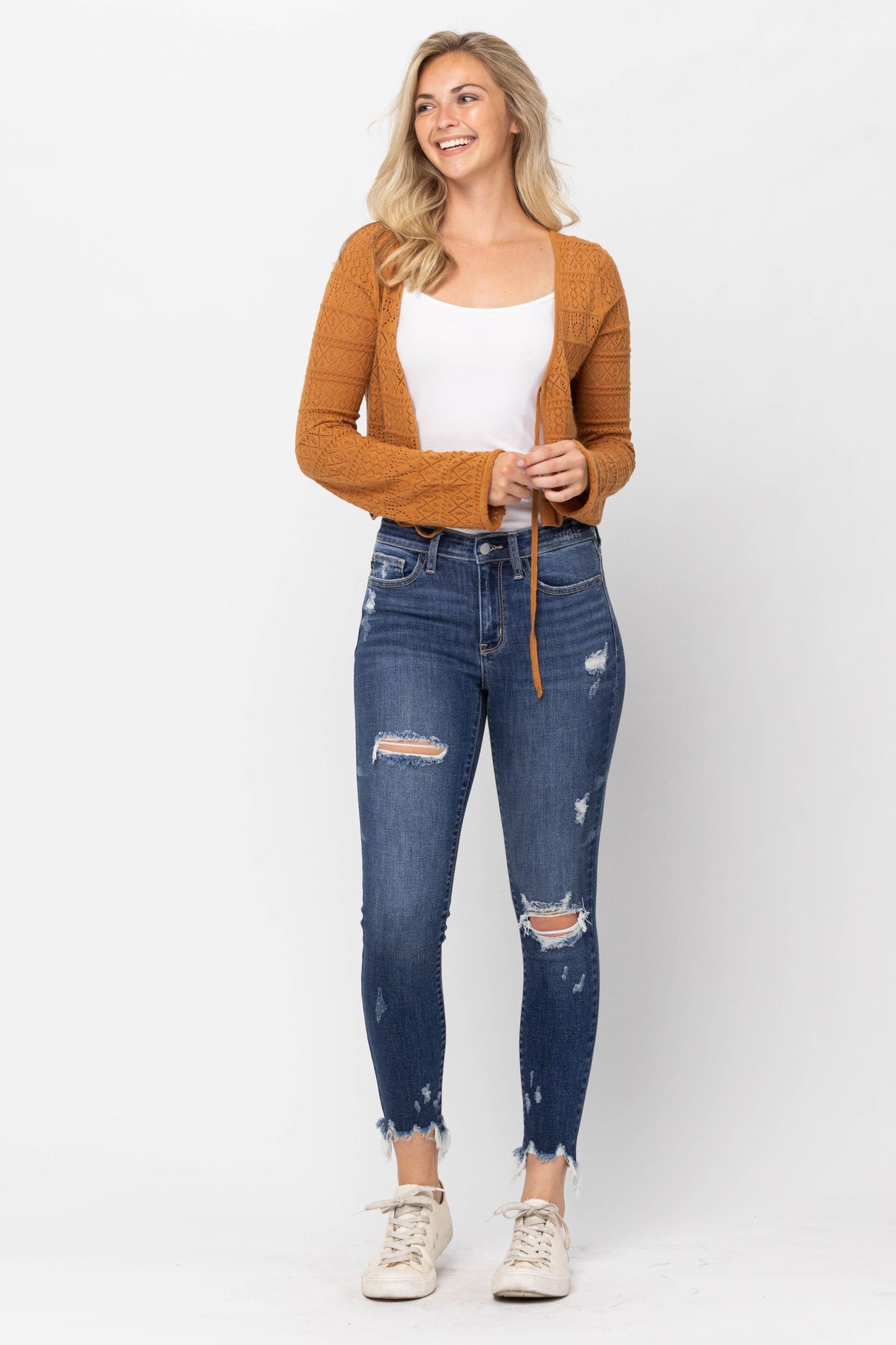 Judy Blue Shark Bite Dark Wash Jeans