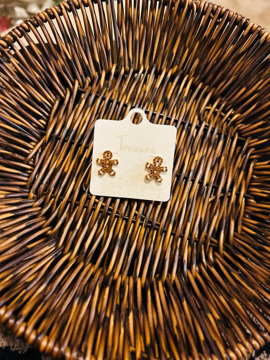 Gingerbread Man Studs