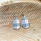 Plaid Teardrop Earrings