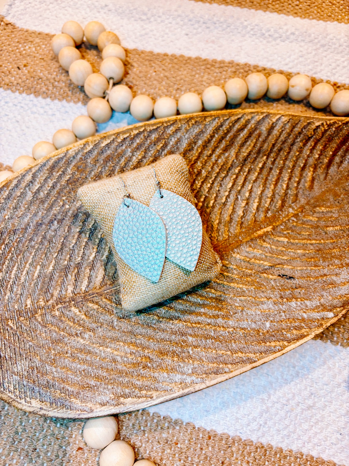 Mini Faux Leather Earrings