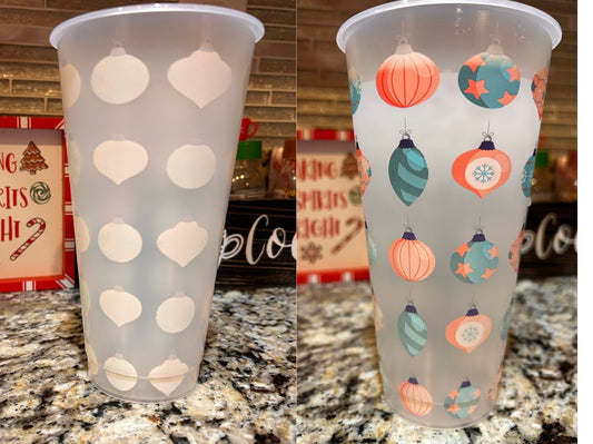 Holiday Ornament Color Changing Tumblers