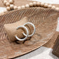 Matte Silver Hoops