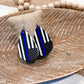 Thin Blue Line Teardrop Earrings