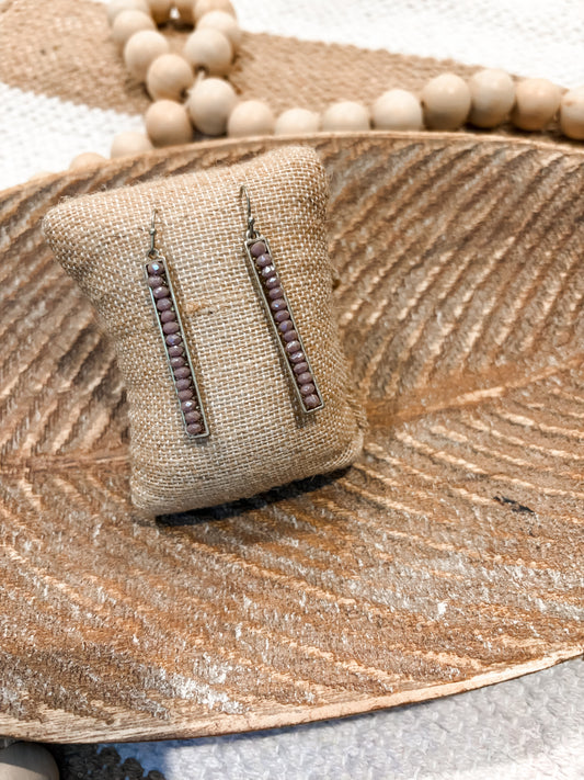 Purple Bar Earrings