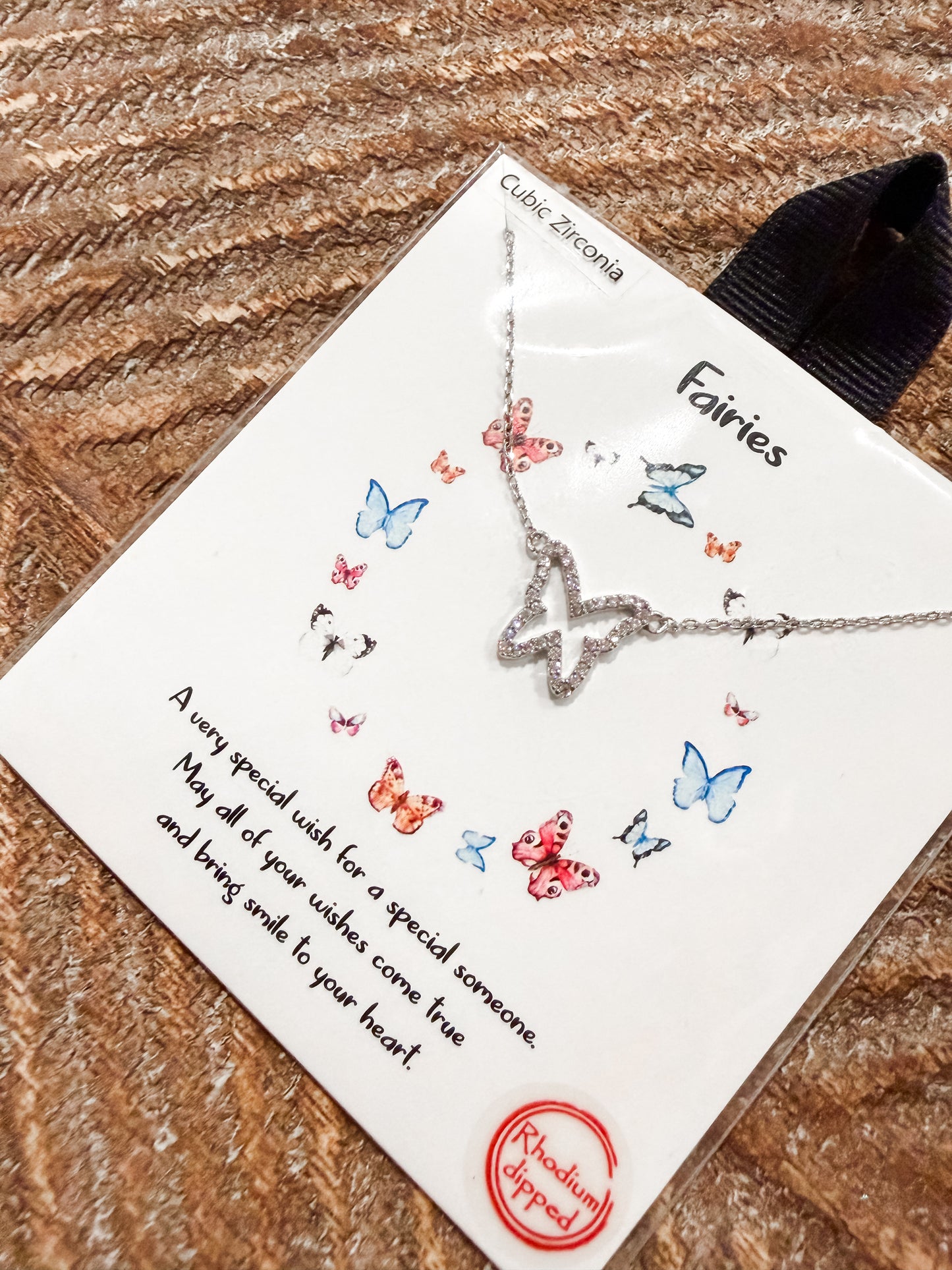 Butterfly Cubic Zirconia Necklace
