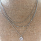 Smiley Face Pendant Layered Necklace