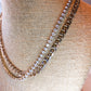 Layered Rhinestone Chain Link Necklace - 2 colors