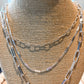 Matte Silver Layered Necklace