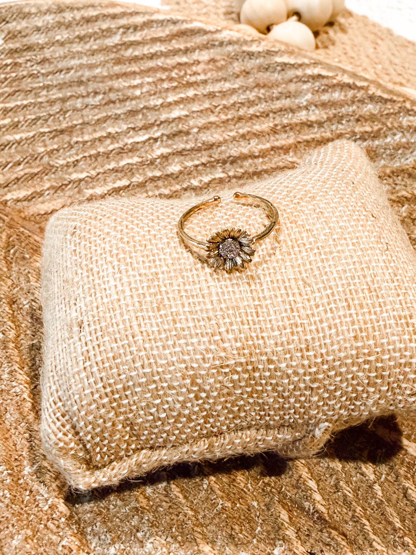 Sunflower Adjustable Ring