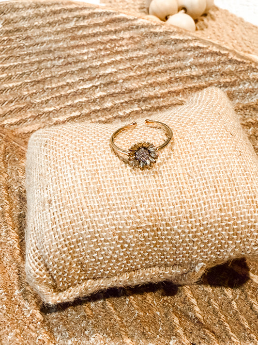 Sunflower Adjustable Ring