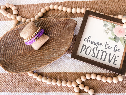 Purple Beaded Stack