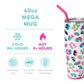 Multi Rainbow Leopard SWIG Mega Tumbler