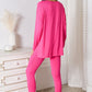 Oversized Vneck Soft Rayon Long Sleeve Top and Leggings Set