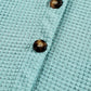 Waffle-Knit Collared Neck Long Sleeve Shirt