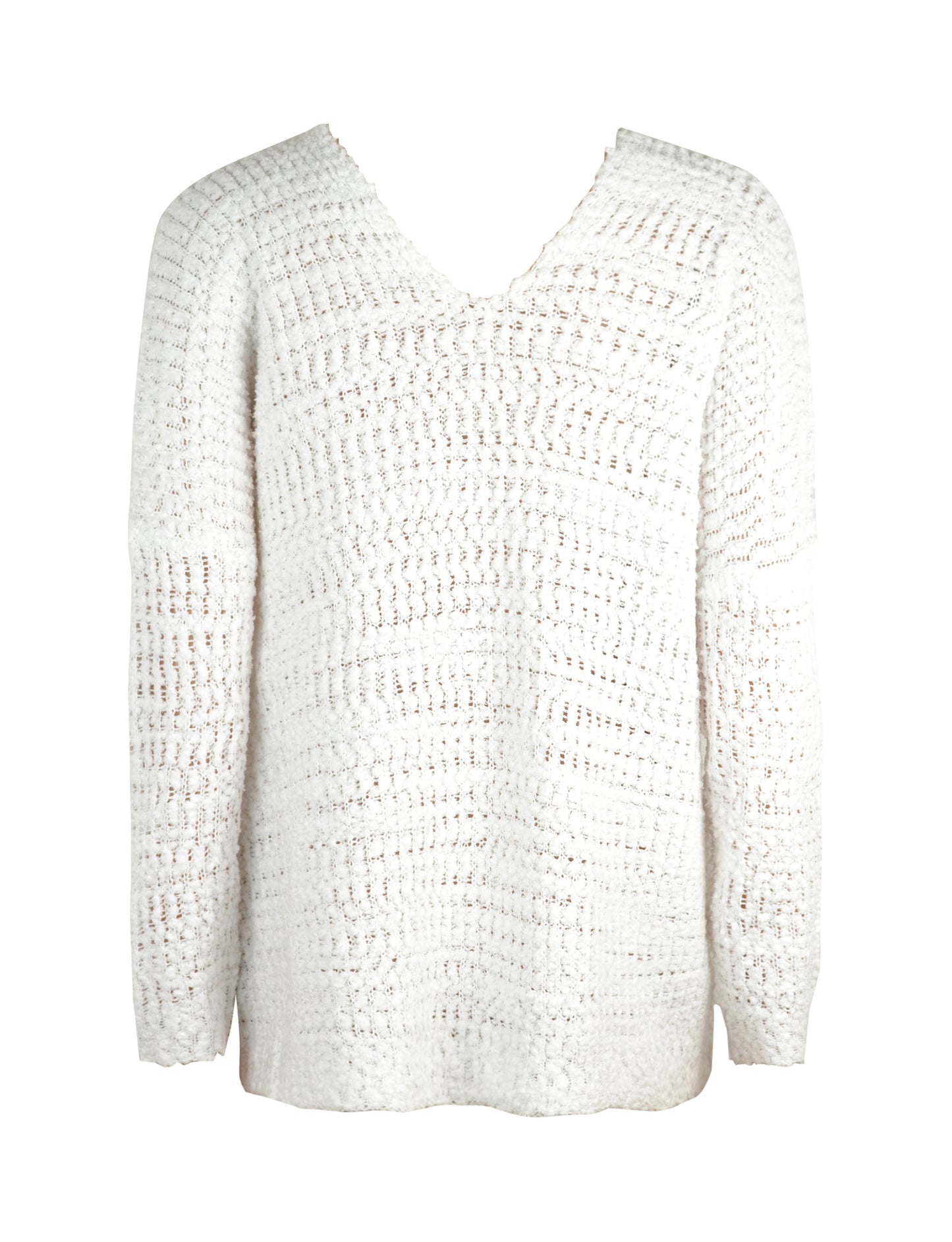 Open Knit Long Sleeve Sweater