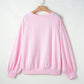 Valentines Day HUG AND KISSES Round Neck Sweatshirt